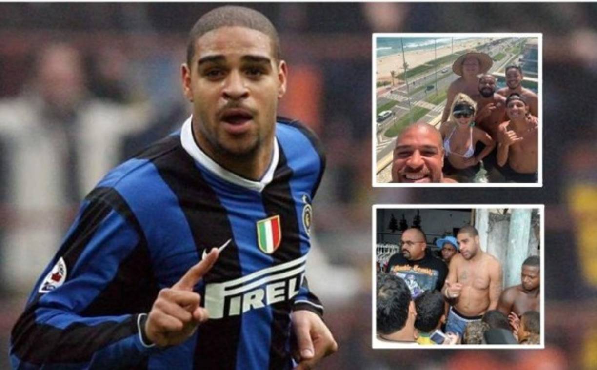 Adriano ha sido un deportista controvertido y las polémicas han marcado su trayectoria, al punto de vivir en una favela de Río de Janeiro o celebrar multitudinarias fiestas.
