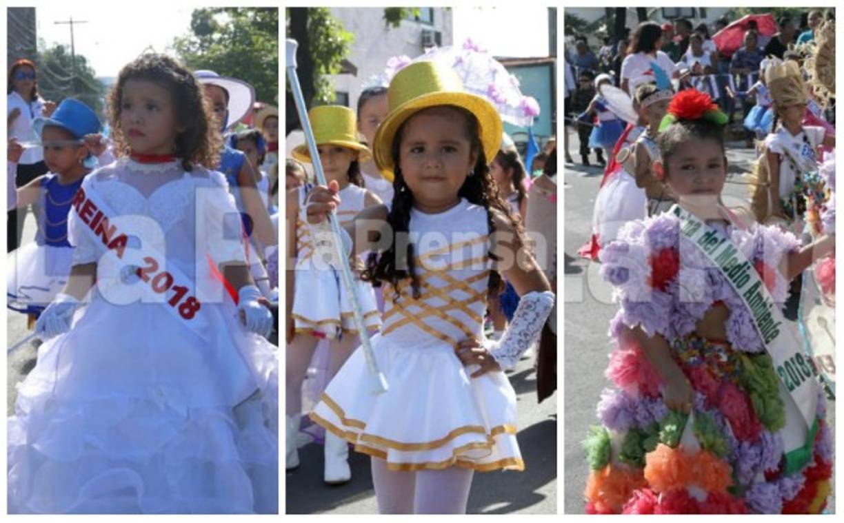 Desde muy temprano los alumnos del nivel prebásico en Honduras iniciaron con los desfiles sectoriales.