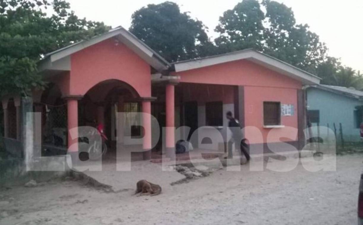 Una de las propiedades allanadas durante la operación Bengala en Tela, Atlántida.