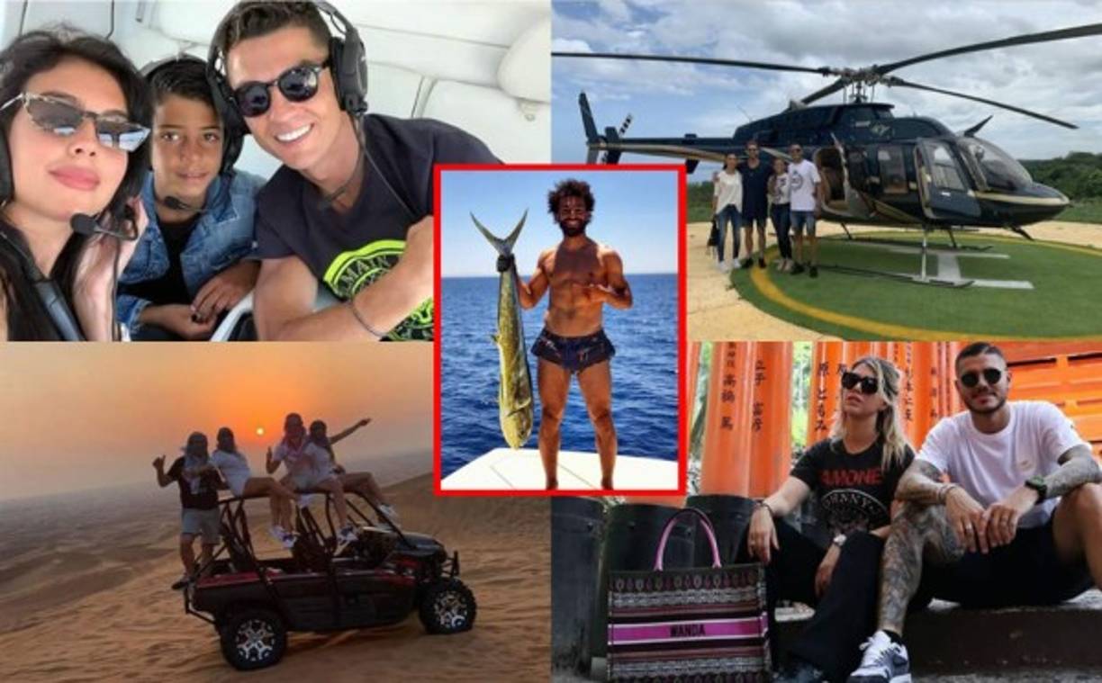 Los cracks del fútbol están disfrutando de sus merecidas vacaciones de verano tras una larga temporada con sus equipos.