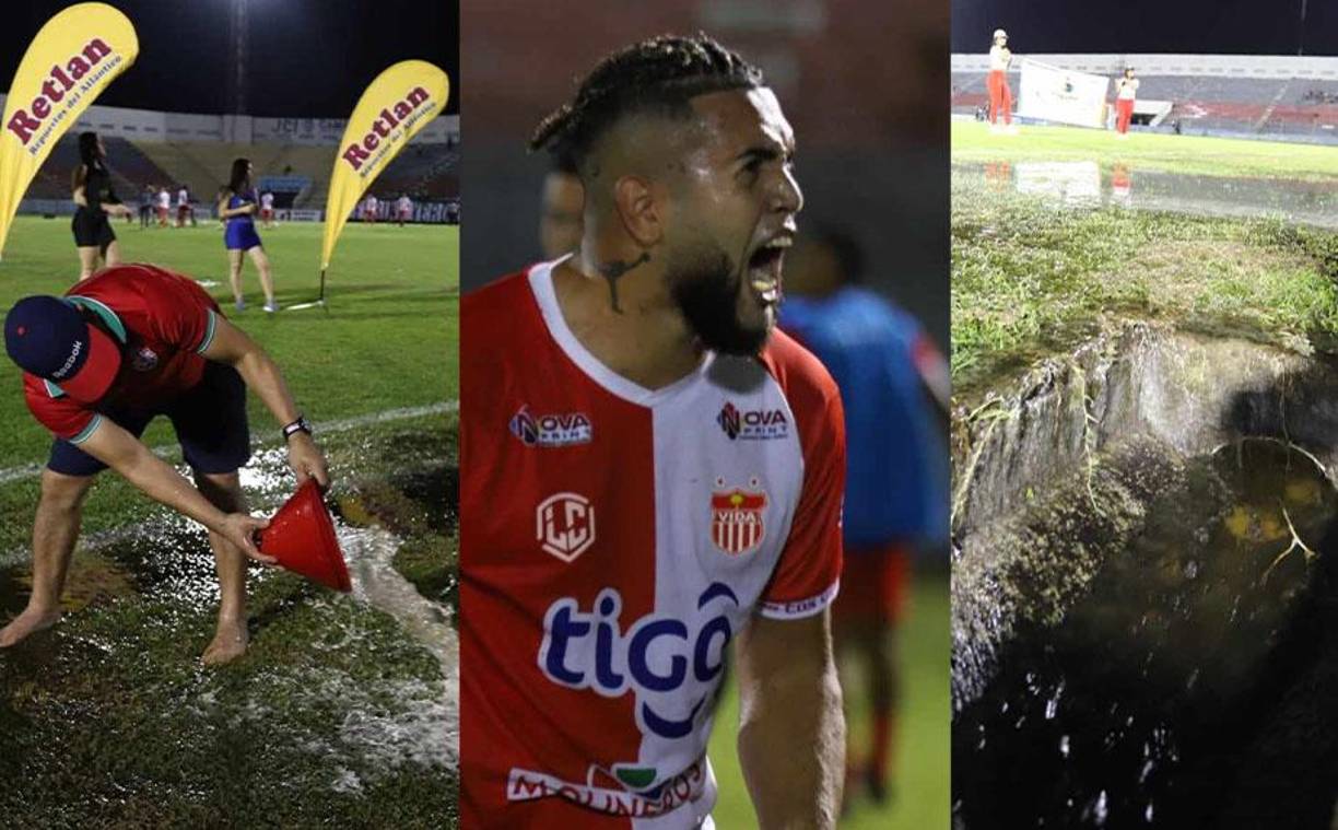 Mira las imágenes de todo lo que ocurrió en el polémico partido que disputaron Vida y Marathón . El choque finalizó empatado 1-1.