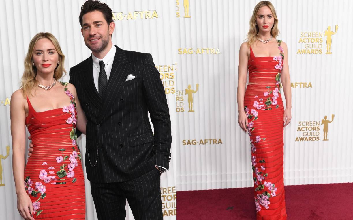 Emily Blunt de Oscar de la Renta.