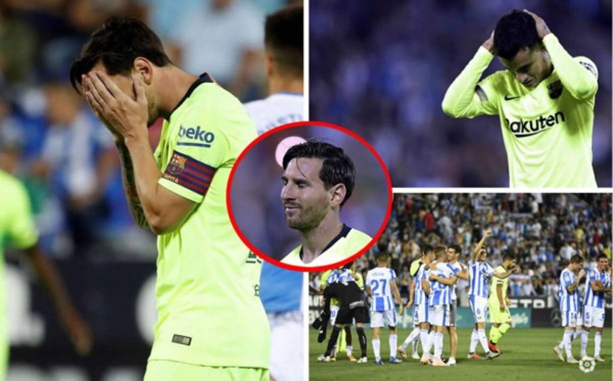 Las imágenes de la dolorosa derrota que sufrió el Barcelona en su visita al Leganés en Butarque por la Liga Española.