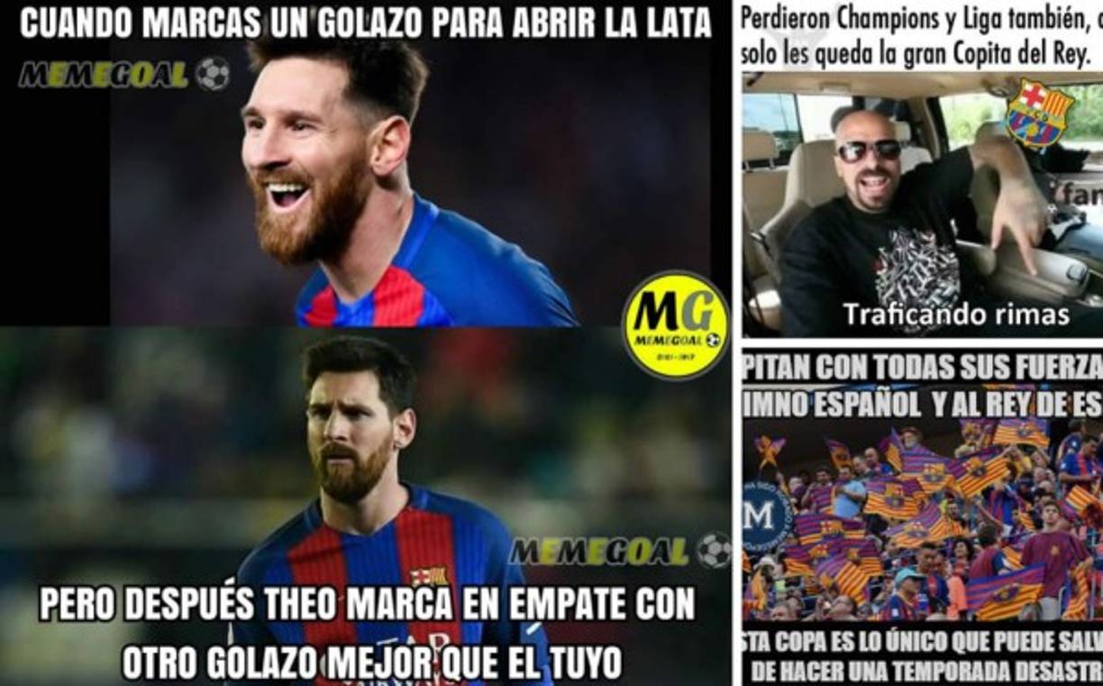 Estos son los mejores memes de la final de la Copa del Rey que disputaron Barcelona y Alavés.