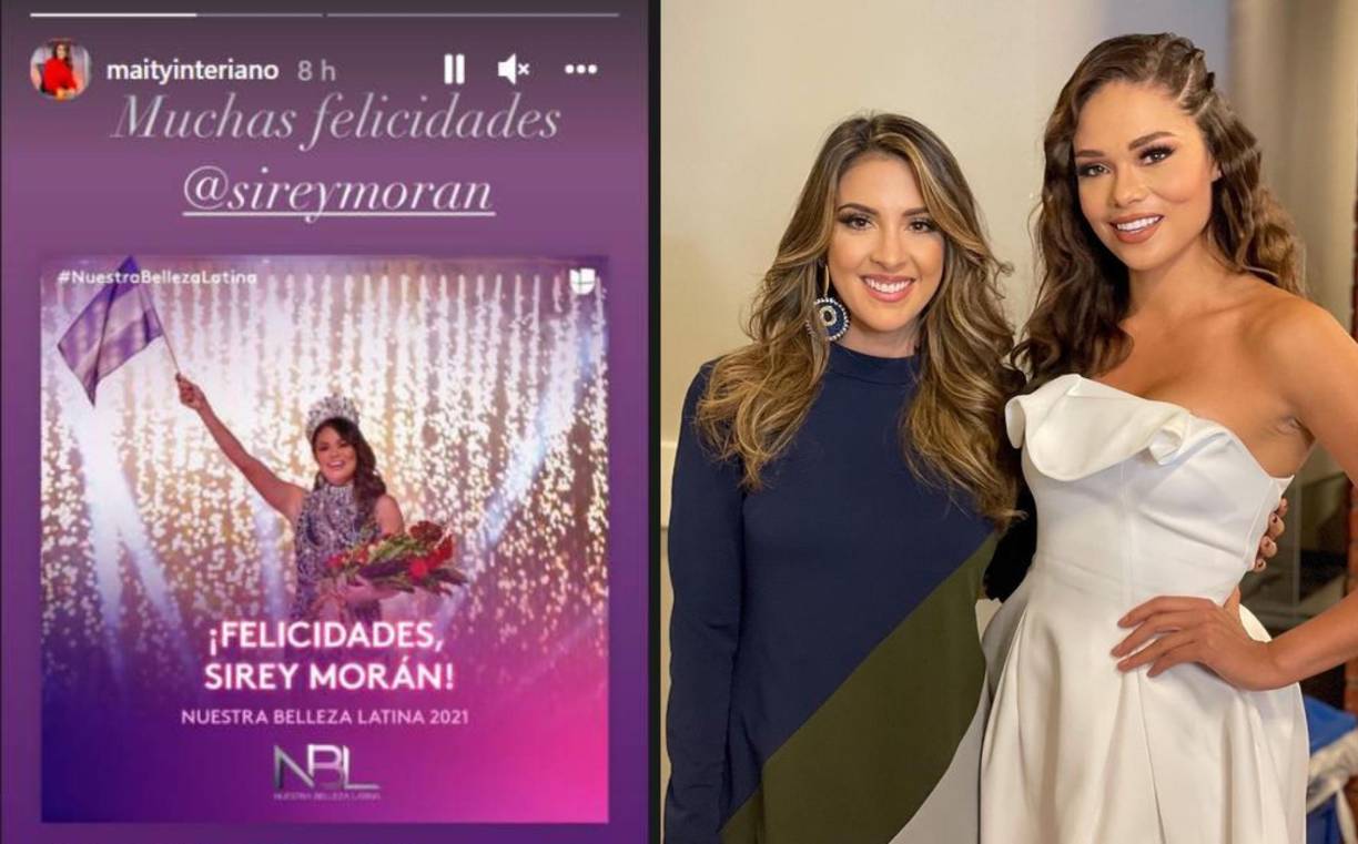 La periodista Maity Interiano no se podía quedar atrás y de igual manera celebró el logro de Sirey. 