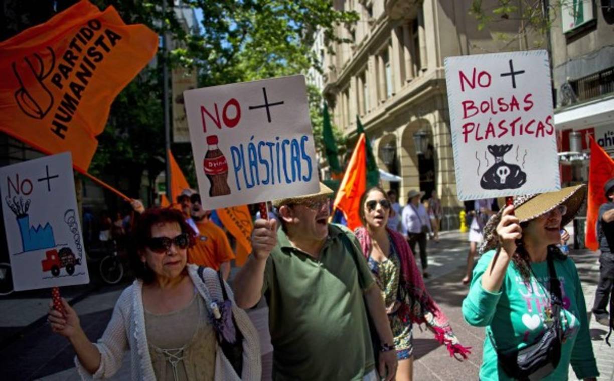 Los chilenos también se unieron a la manifestación mundial contra el cambio climático.