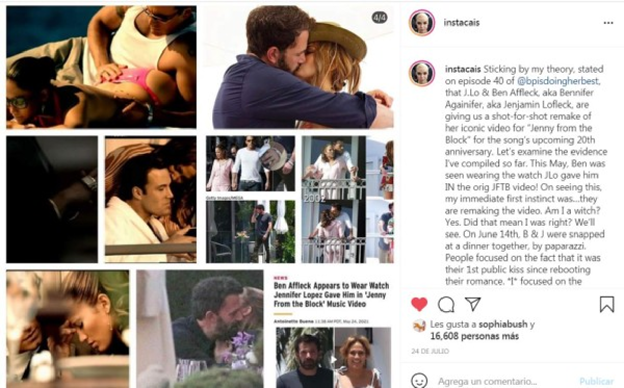 Esta es la teoría que la escritora y guionista Caissie St. Onge publicó en su cuenta de Instagram.