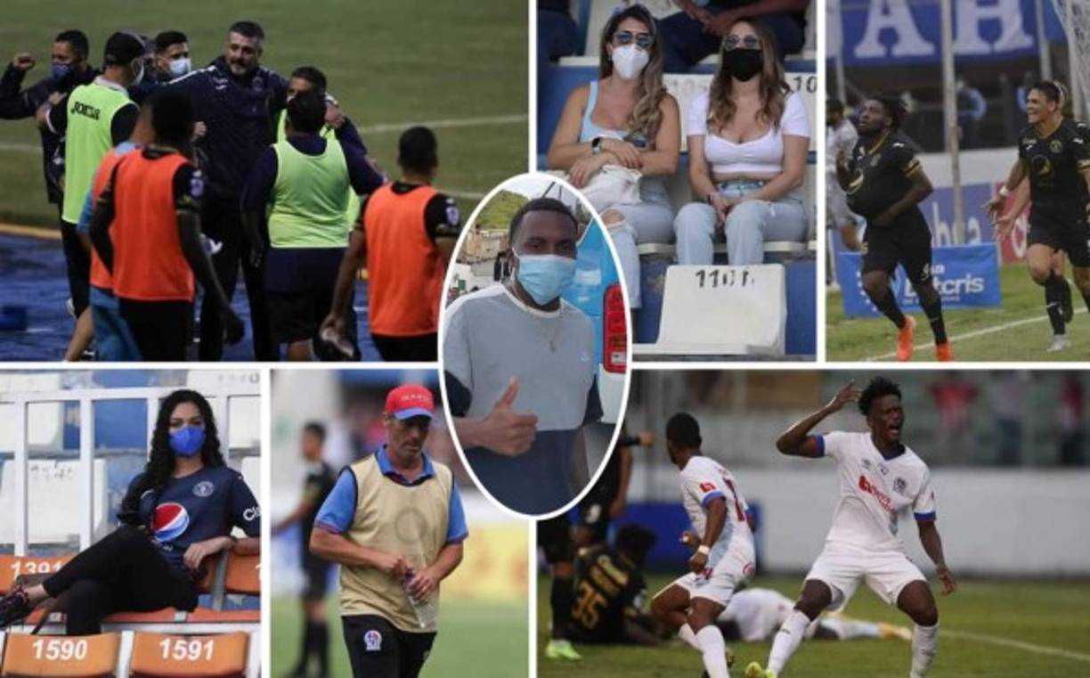 Las imágenes del clásico capitalino que ganó el Motagua (3-2) al Olimpia en la cuarta jornada del Torneo Apertura 2021 en el estadio Nacional. Fotos Emilio Flores