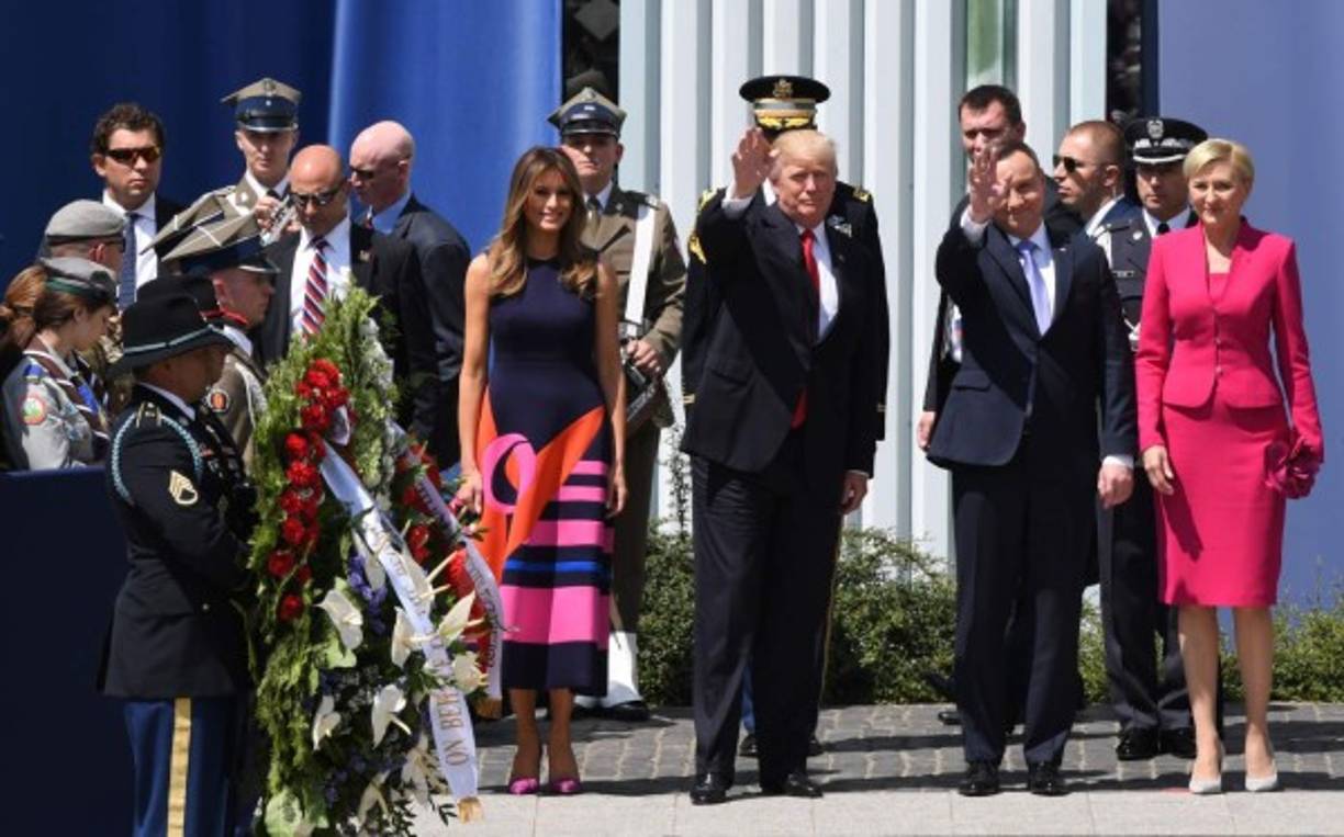 Desde Varsovia, en la primera etapa de su gira europea de cuatro días, Trump declaró que Estados Unidos trabajaba con sus aliados para oponerse 'a las acciones de Rusia y a su comportamiento desestabilizador'.