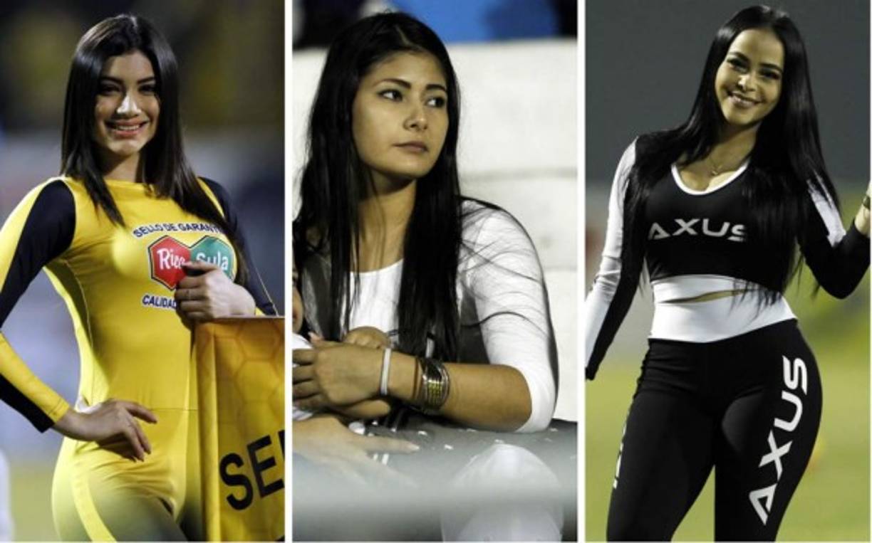 El clásico entre Real España y Motagua en el estadio Morazán ha sido engalanado por hermosas chicas.