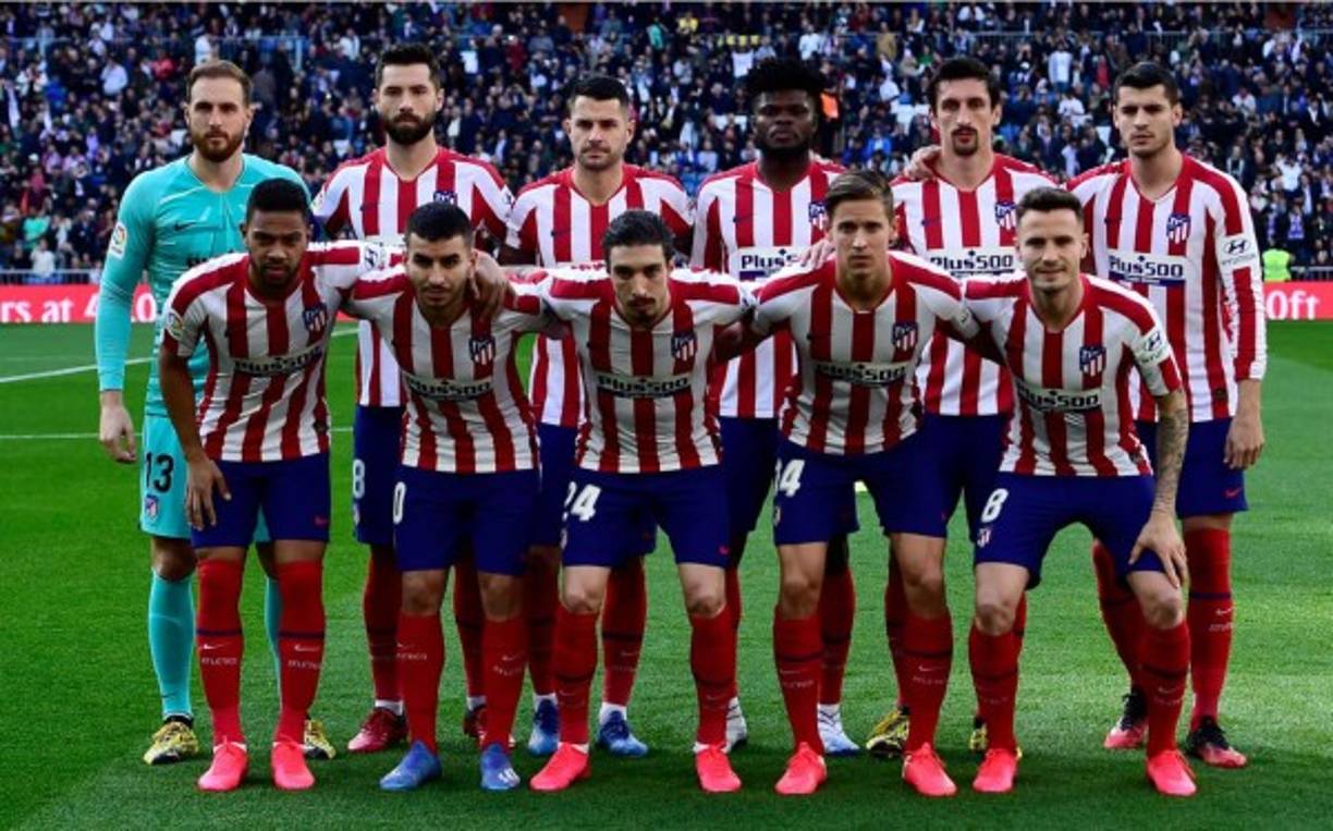 Imagen posada del equipo titular del Atlético de Madrid.