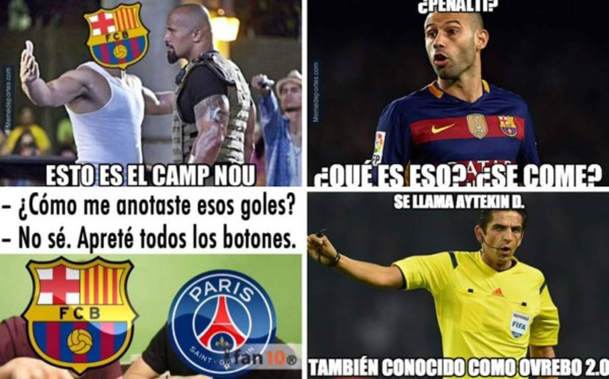 Las redes sociales se han inundado con memes luego de la polémica clasificación del FC Barcelona en la Champions League tras ganar por 6-1 al PSG.