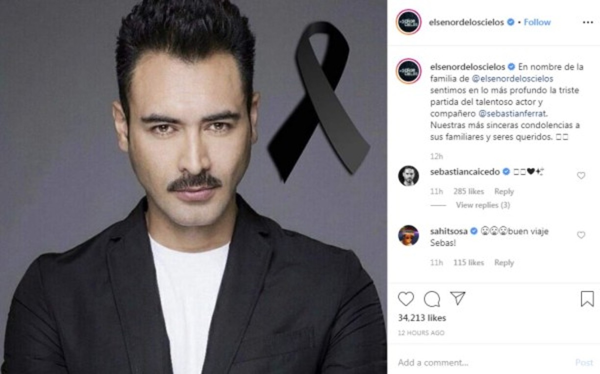 La cadena Telemundo confirmó el fallecimiento y expresó sus condolencias a la familia del actor en nombre del elenco de El Señor de los Cielos.