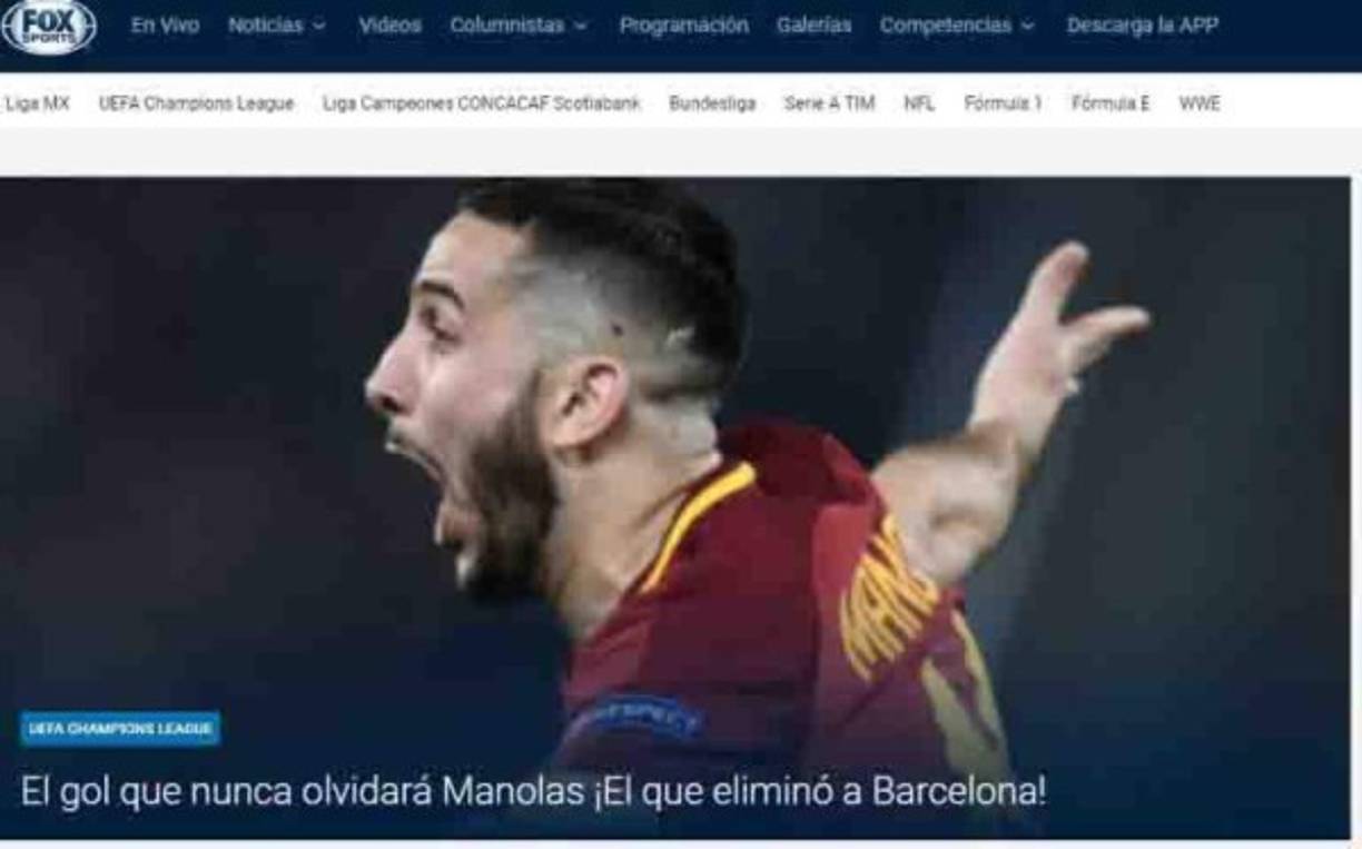 La Roma hizo la hazaña de eliminar al FC Barcelona en los cuartos de final de Champions