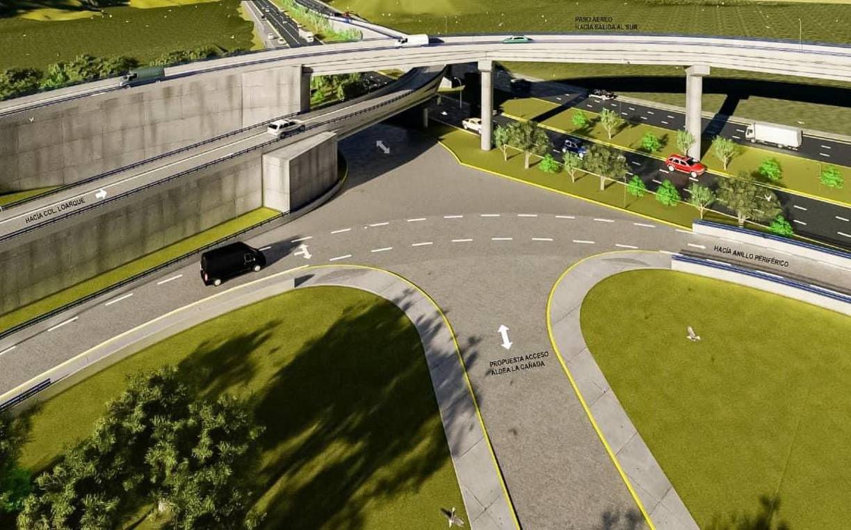 El proyecto consiste en la construcción de una nueva vía de cuatro carriles y una extensión de cinco kilómetros, que unirá la aldea La Cañada, ubicada en el anillo periférico, con la zona de El Tizatillo.