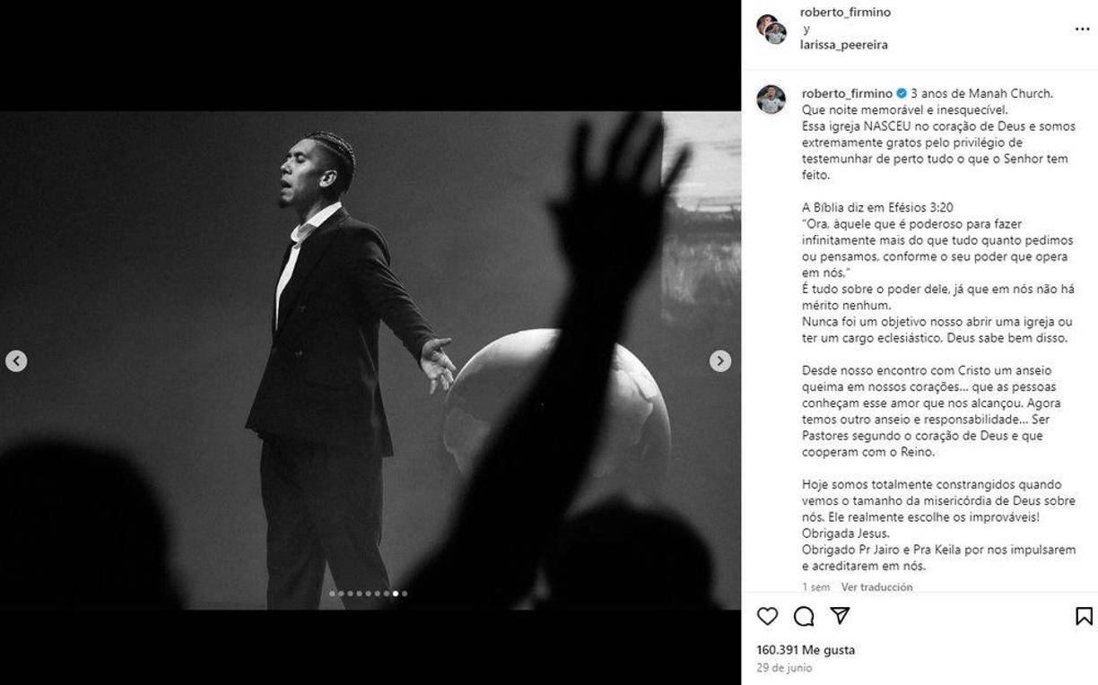 Concretamente en la iglesia Manah que ambos fundaron hace 3 años junto los pastores <b>Jairo Fernandes y Keila Medeiros</b>.