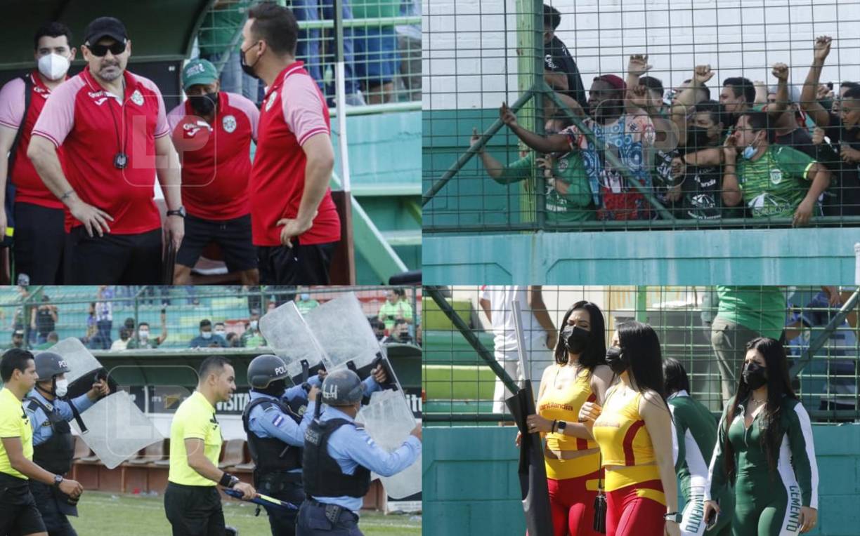Marathón perdió 2-3 ante Victoria en el estadio Yankel Rosenthal y tras el final del juego se dieron minutos de mucha tensión.