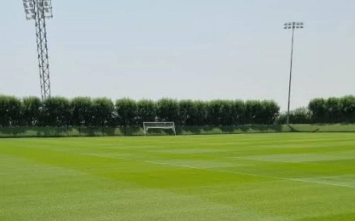 A unos 200 metros de los edificios están las dos canchas reservadas para el entrenamiento de Argentina. E<b>l césped es el mismo que en cada uno de los campos de entrenamiento de las 32 selecciones clasificadas</b> y de los ocho estadios mundialistas
