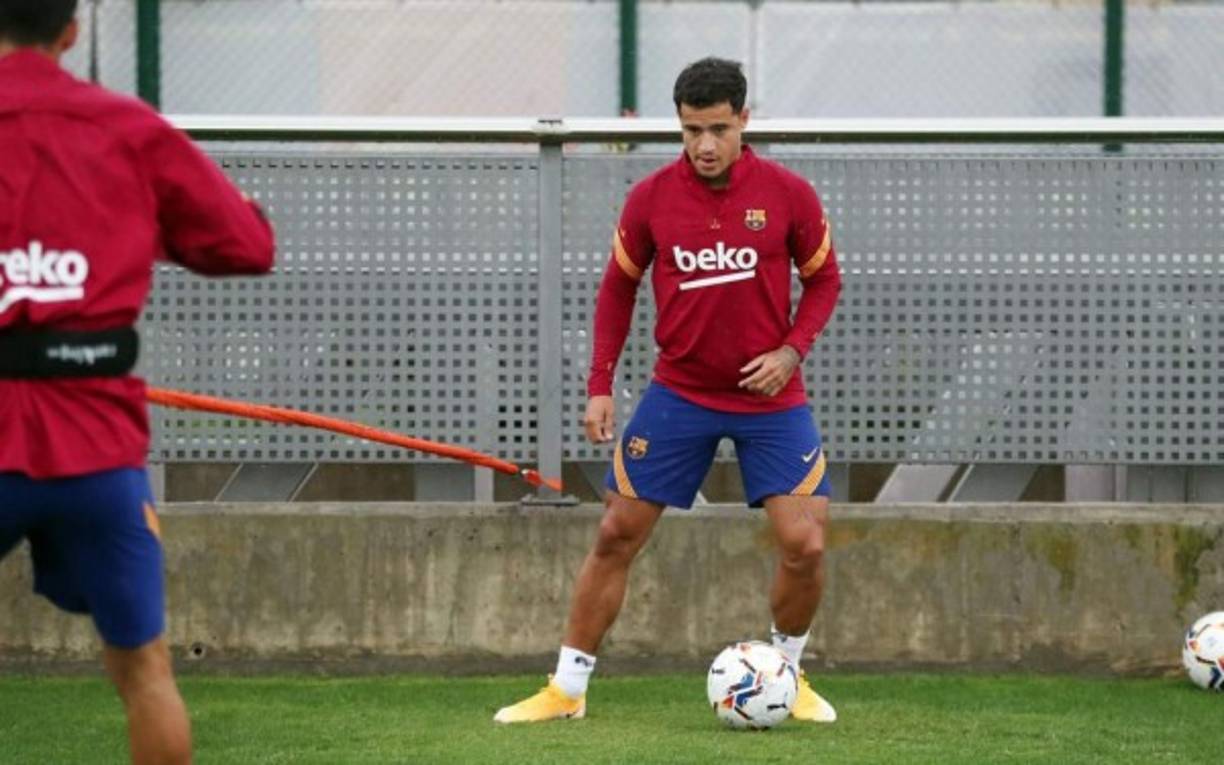 Coutinho había estado entrenando en solitario tras volver de sus vacaciones y ahora ya pudo trabajar con el grupo.