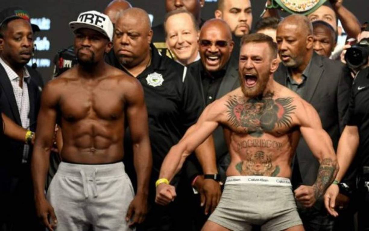 Floyd Mayweather ante Conor McGregor. El múltiple campeón de boxeo se medirá ante el rey de las artes marciales mixtas y máxima figura de la UFC.