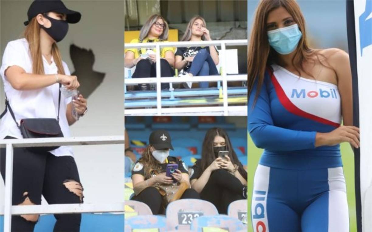 Real España recibió a la Real Sociedad en lo que fue su primer partido como local en el Apertura 2021-02022 de la Liga Nacional. El estadio Morazán abrió sus puertas y al recinto deportivo llegaron bellas mujeres. Fotos Moisés Valenzuela.