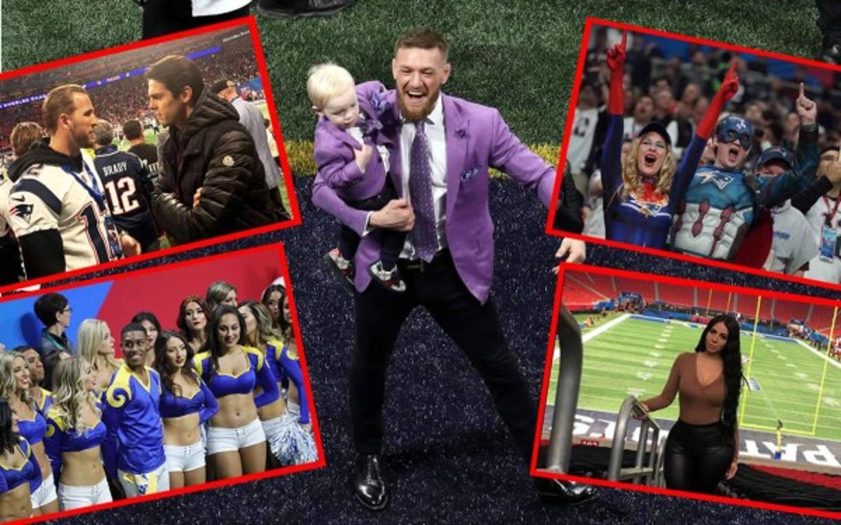 Un gran número de celebridades asistieron al Mercedes-Benz Stadium de Atlanta para presenciar el Super Bowl 53 entre Patriots de New England y Rams de Los Angeles.