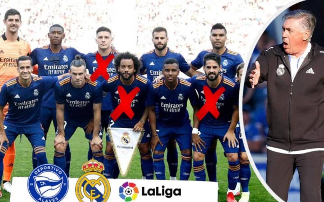 El Real Madrid arranca este sábado 14 de agosto la temporada 2021-2022 de la Liga Española de la mano de Carlo Ancelotti visitando al Deportivo Alavés. Así sería la alineación titular con la que saldría el equipo blanco al estadio Mendizorroza.