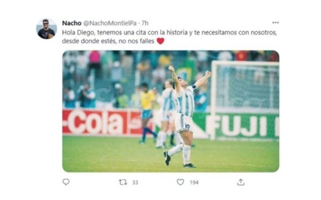 Maradona es la principal fuente de inspiración a la que apelaron los argentinos para pedir la Copa América.