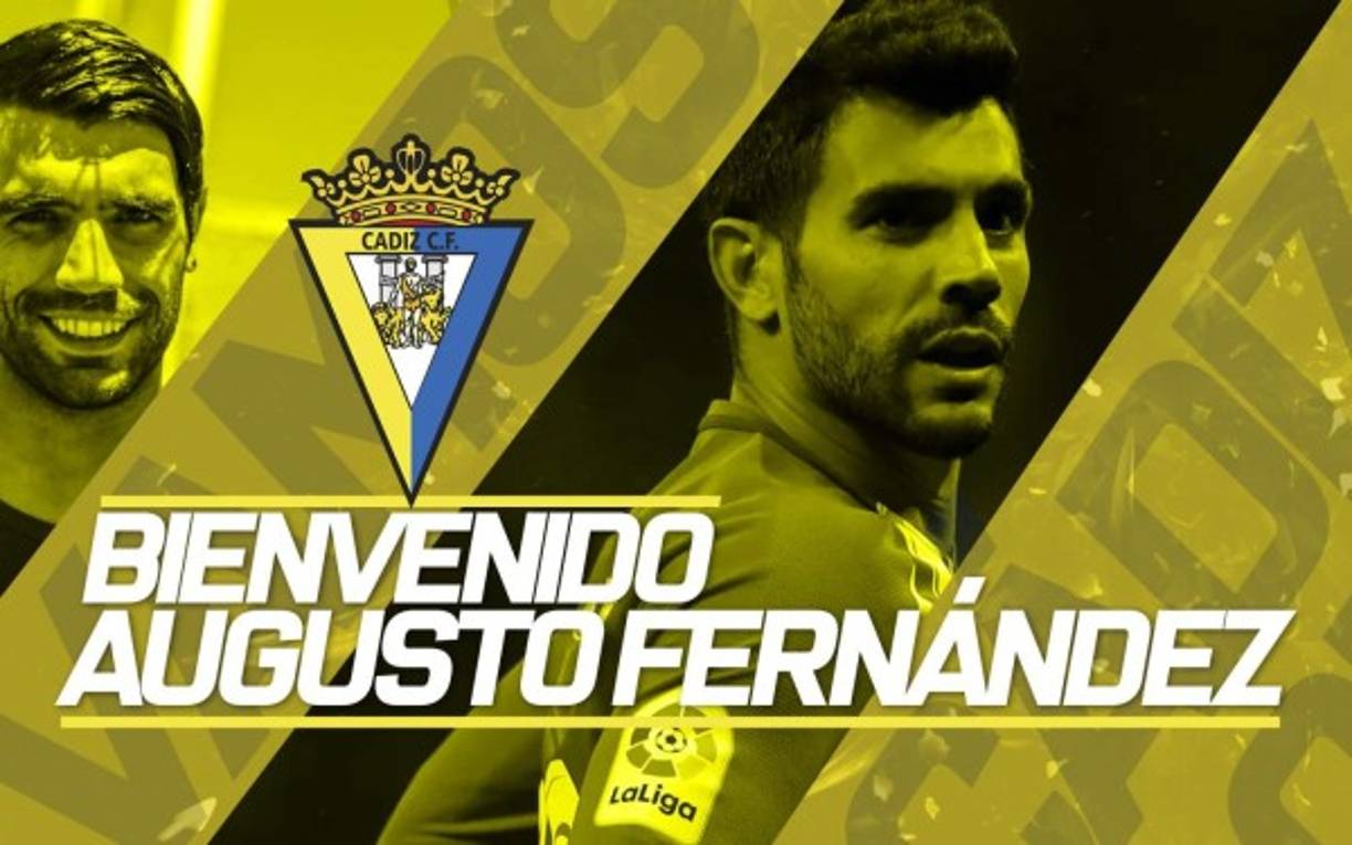 El Cádiz CF, donde milita el hondureño Antony 'Choco' Lozano, anunció el fichaje de Augusto Fernández, centrocampista argentino que jugó en el Saint-Étienne, Celta de Vigo y Atlético de Madrid. Firma por lo que resta de temporada con opción a una más en caso de ascenso.