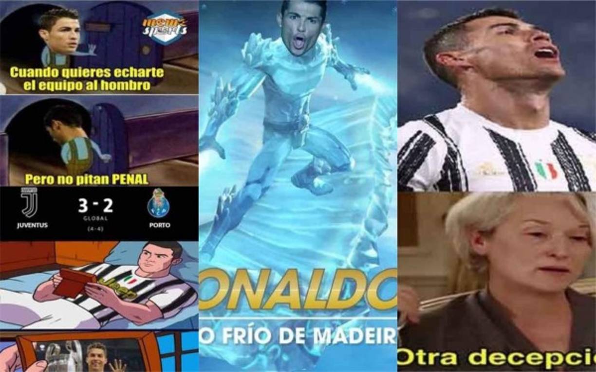 Cristiano Ronaldo es centro de memes tras la eliminación de la Juventus a manos del Porto en la fase de octavos de la Champions League.