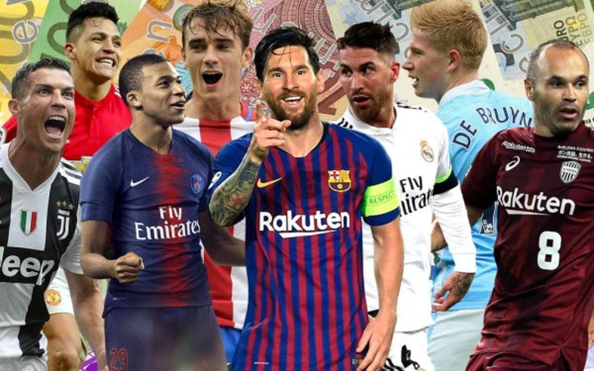 La revista francesa 'France Football' publicó un artículo en el que se puede ver el ranking de los futbolistas mejor pagados del mundo y cuánto cobran a la semana. Para dicha información, los periodistas han tenido en cuenta el salario bruto de los jugadores más las primas y los ingresos acumulados por publicidad para la temporada 2018/19.