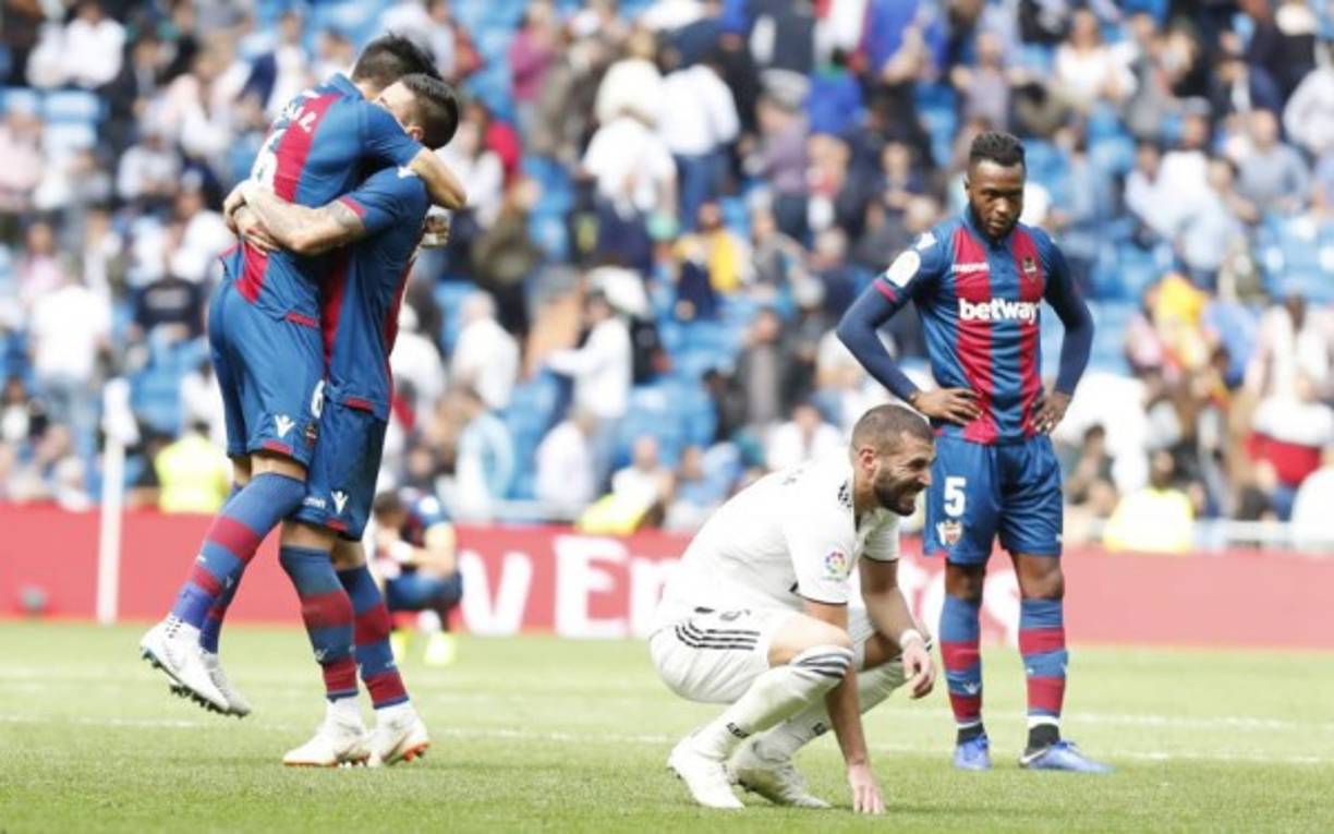 El Levante logró su segunda victoria en el Santiago Bernabéu, la primera fue en 2007, ante el Real Madrid. Foto LaLiga.es
