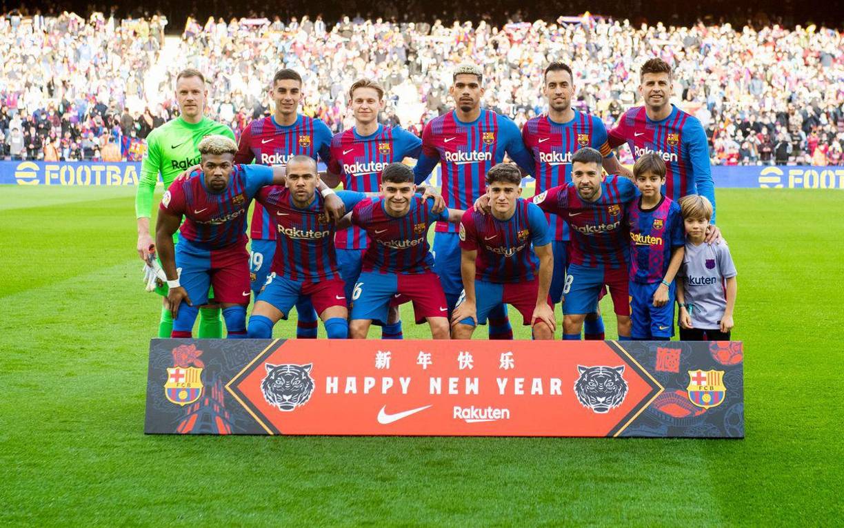 El 11 titular que mandó Xavi Hernández para enfrentar al Atlético de Madrid.