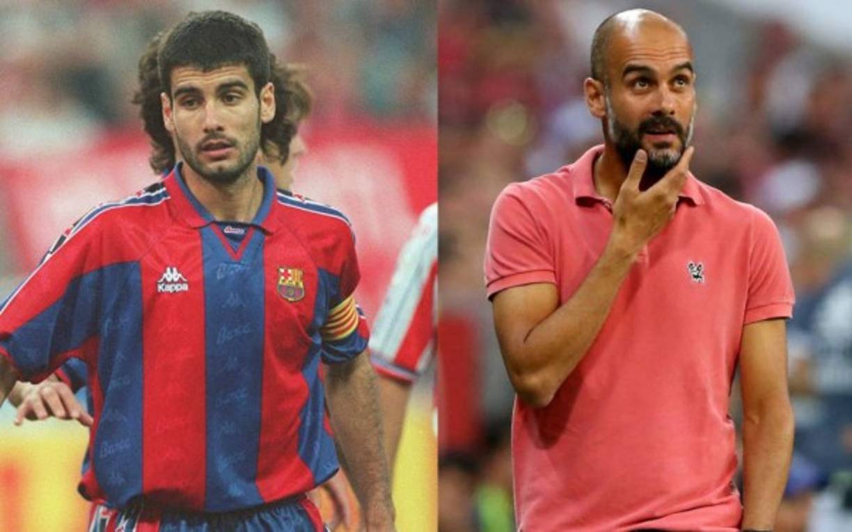 Pep Guardiola perdió su cabellera con el paso de los años.
