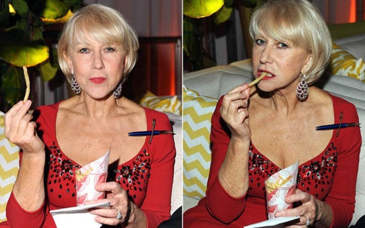 Helen Mirren come una papas fritas.