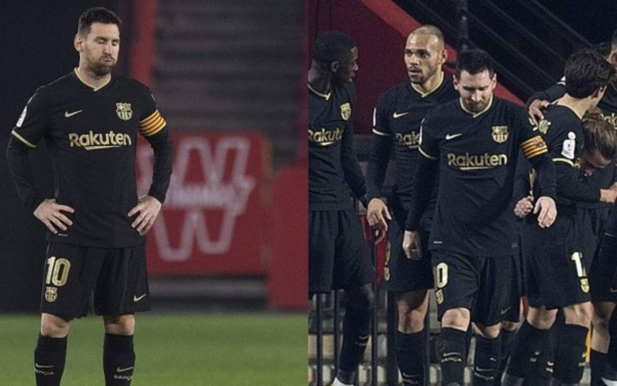 Barcelona y Messi pasaron apuros ante Granada, pero finalmente avanzaron a semifinales de la Copa del Rey gracias al triunfo de 5-3. Te mostramos las fotos de cómo pasó el partido Lionel Messi. Fotos AFP y EFE.