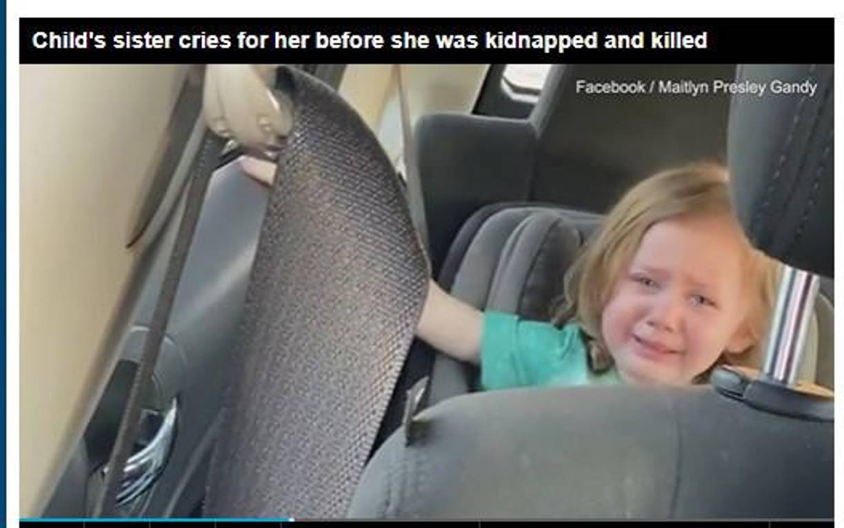 Maitlyn Gandy subió un video de Rye, hermana de Athena . Estaba descontrolada porque su hermana a la que llama Sissy no aparecía. “Lo tomé porque ella hace esto cada vez que piensa que Sissy se va a algún lado sin ella. Lloró durante treinta minutos seguidos en el auto hasta que se quedó dormida llorando”, contó.