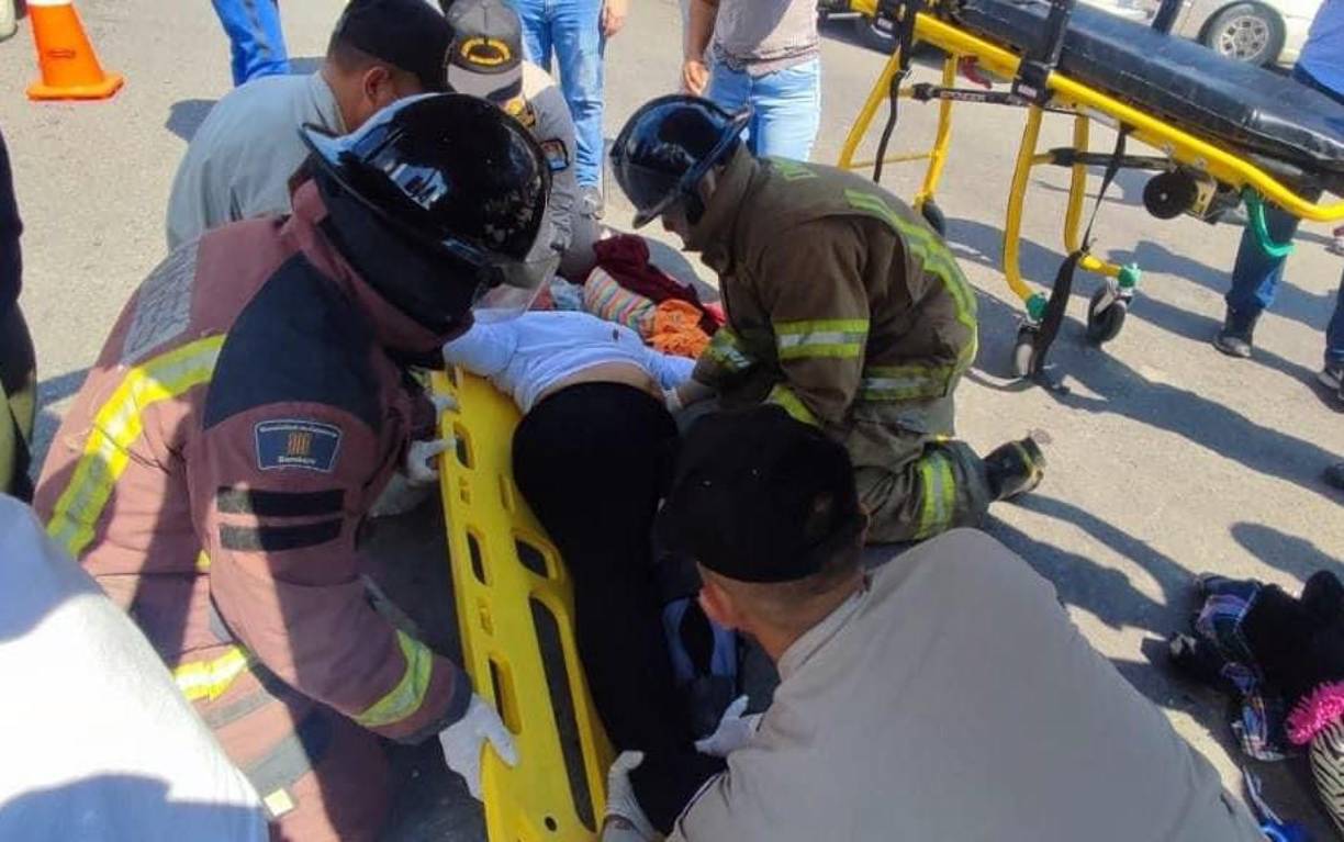 La conductora resultó con varias lesiones de consideración en su cuerpo. 