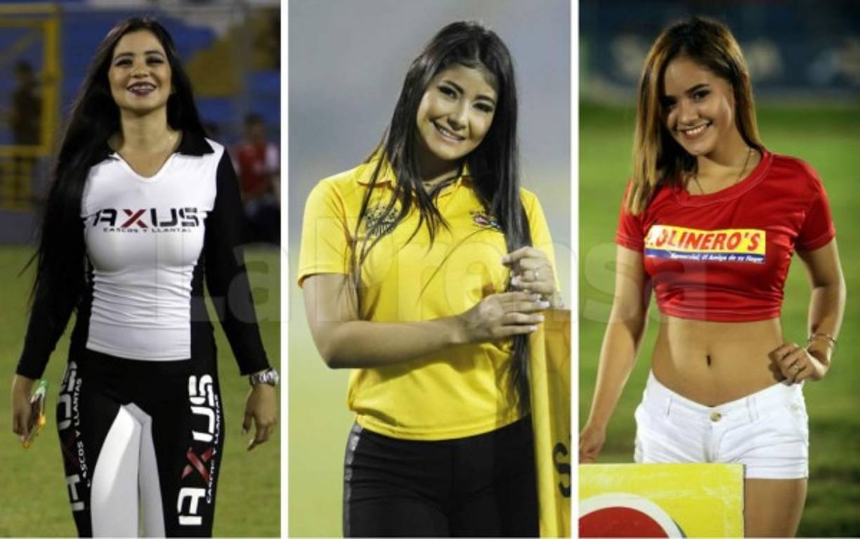 Estas son algunas de las hermosas chicas que han adornado el fútbol hondureño este fin de semana.