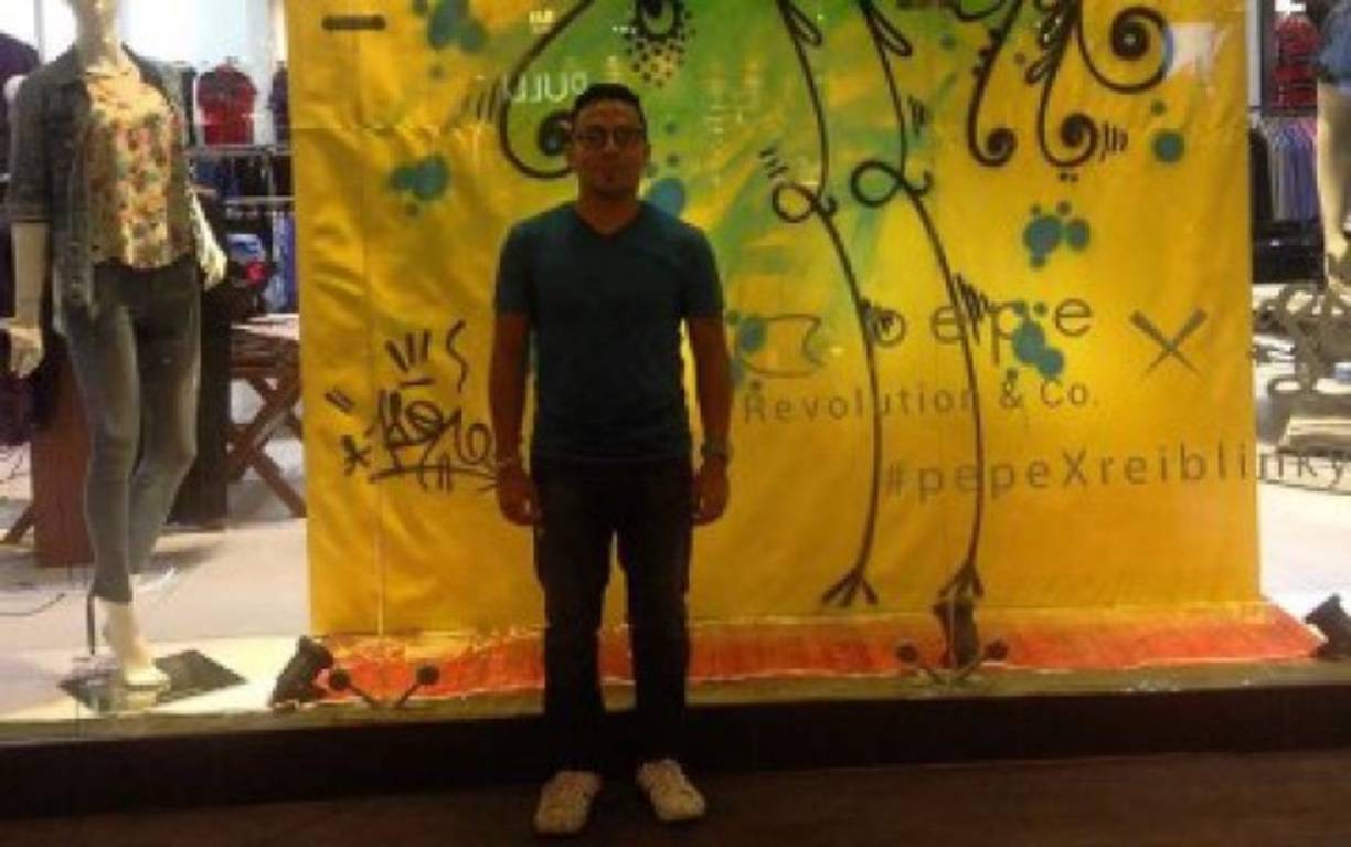 Jorge Pineda Maradiaga es conocido como en el mundo de los pintores urbanos Rei Blinky.