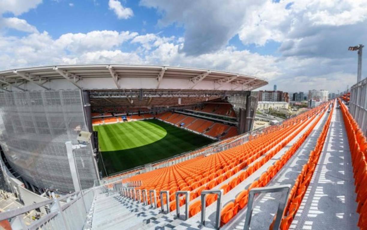 Ekaterinburg Arena - También conocido como Estadio Central, está ubicado en al ciudad de Ekaterinburgo y tiene casi 60 años. Fue remodelado en 2015 para el mundial y actualmente cuenta con una capacidad para 42.500 espectadores. Foto AFP