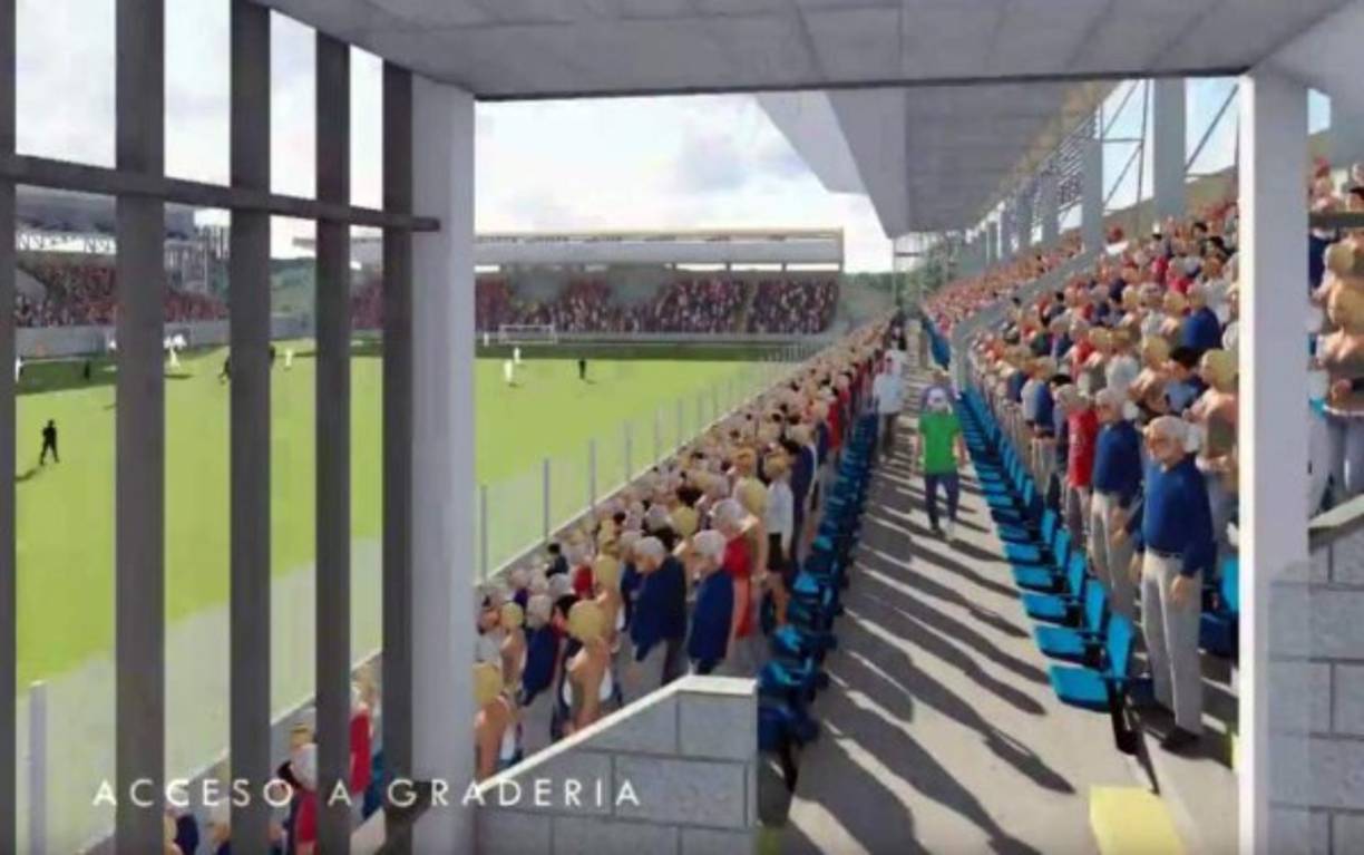 Así se pretende que puedan quedar las graderías del moderno estadio Humberto Micheletti.