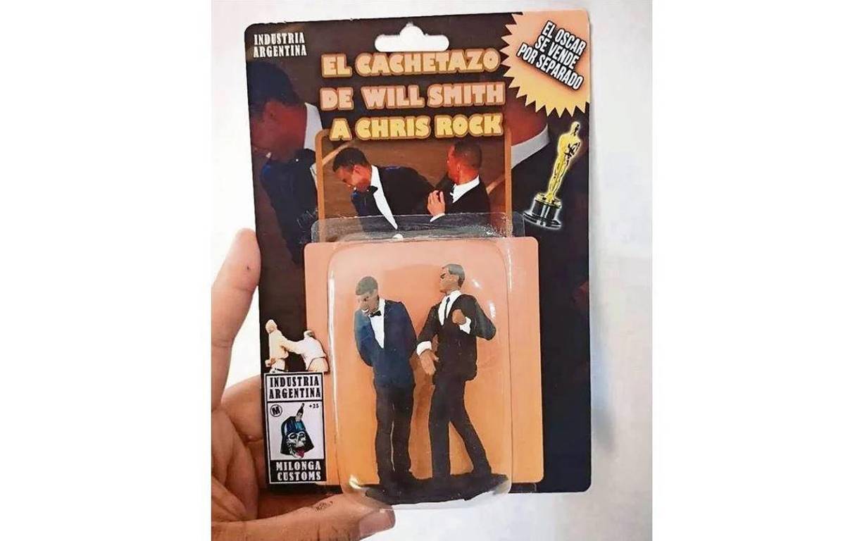 Hasta juguetes se venden ya sobre la famosa cachetada de Will Smith a Chris Rock. 
