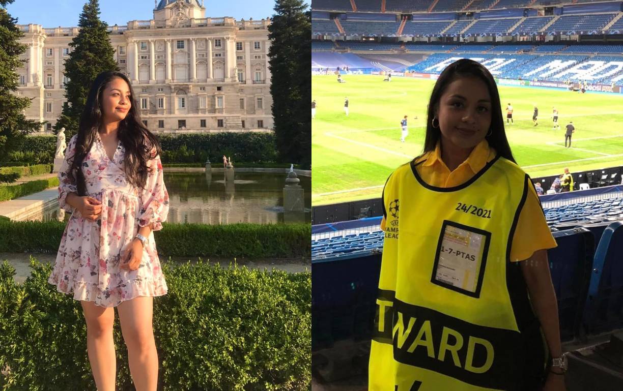 Deyni Menjívar es una joven hondureña que labora con el poderoso equipo Real Madrid de España.¿Cómo llegó a laborar con el histórico club español? Conoce su historia.