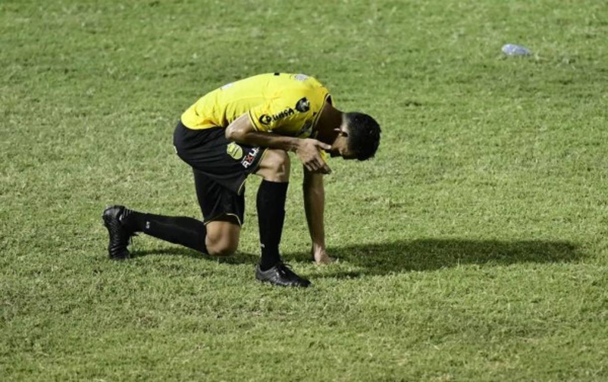 Allans Vargas, una de las imágenes de la derrota del Real España.