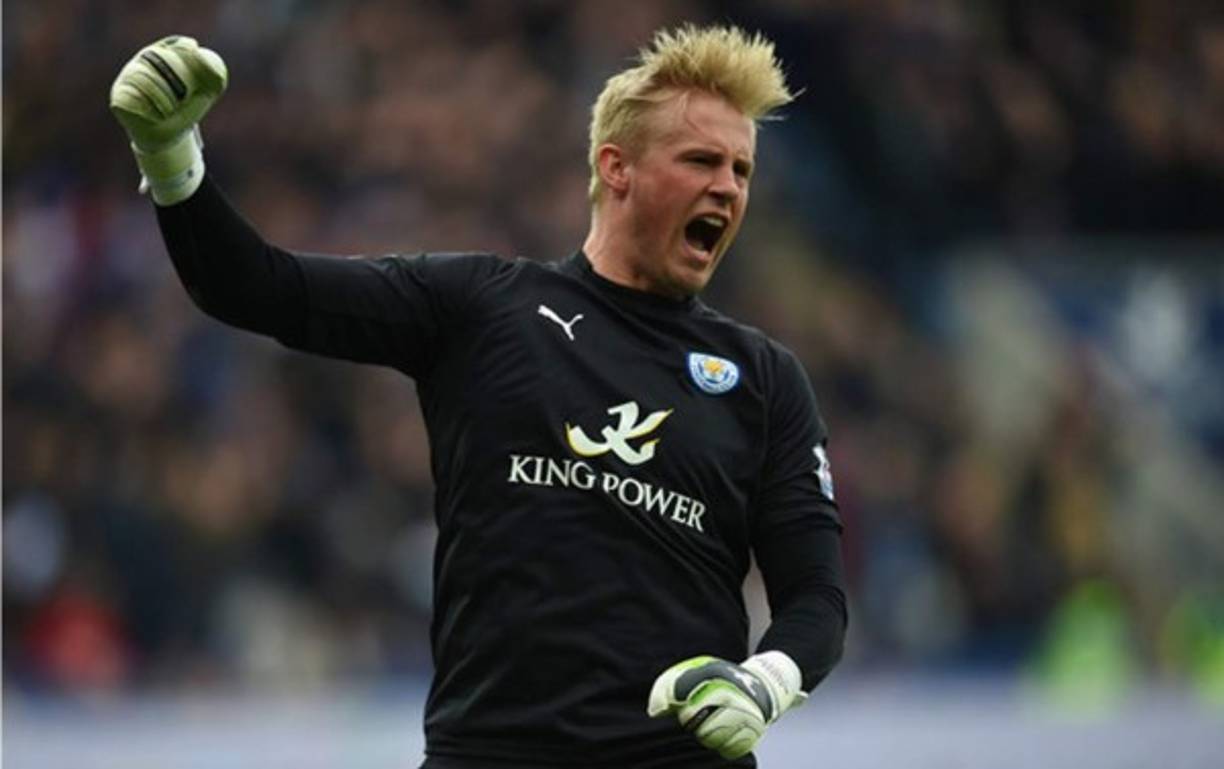 El portero Kasper Schmeichel (29 años) del Leicester City, hijo del mítico Peter Schmeichel.