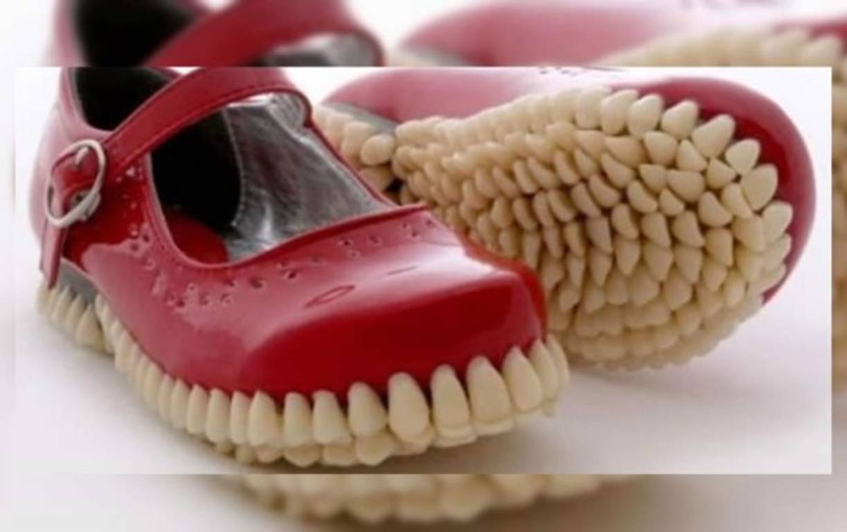 El zapato que le recordará por siempre el uso del cepillo.