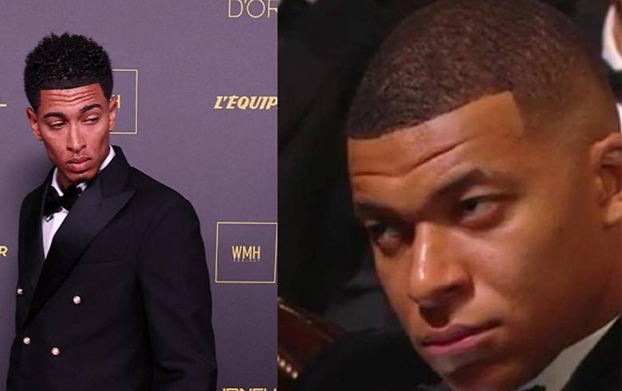 Mbappé la pasó mal en la gala del Balón de Oro 2023 y se conoce el polémico gesto que hizo ante Bellingham.