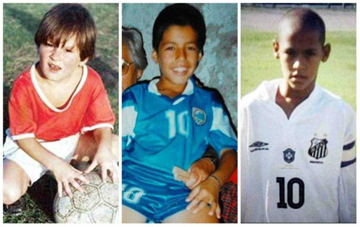 Los tres cracks del Barcelona, Lionel Messi, Luis Suárez y Neymar, comenzaron desde pequeños a forjar su extraordinario presente. Sacrificio y amor por la pelota los han hecho referentes a seguir para niños y jóvenes.