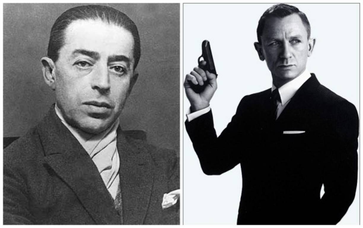 15. James Bond<br/><br/>Se cree que Ian Fleming se inspiró en el espía británico Sidney Reilly, para crear al icónico James Bond. Ya que, al igual que Bond, Reilly nunca falló en ninguna de sus misiones.<br/><br/>Los historiadores consideran a Sidney Reilly como el primer 'súper espía' del siglo 20.<br/><br/> <br/>